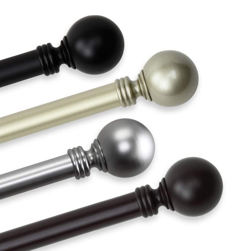 InStyleDesign Sphere 1-inch Adjustable Drapery Rod 160-240 inch - 160 to 240 inch