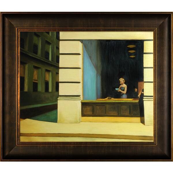 La Pastiche Edward Hopper 'New York Office, 1962' Hand Painted Framed ...