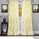 preview thumbnail 5 of 5, Sheer Voile Ruffled Tier Window Curtain Panel - 50 X 84 - 50 X 84 Maize