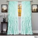 preview thumbnail 3 of 5, Sheer Voile Ruffled Tier Window Curtain Panel - 50 X 84 - 50 X 84 Sea