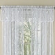 preview thumbnail 5 of 3, White Knit Lace Bird Motif Window Curtain Tiers, Valance and Swag Pair Options valance