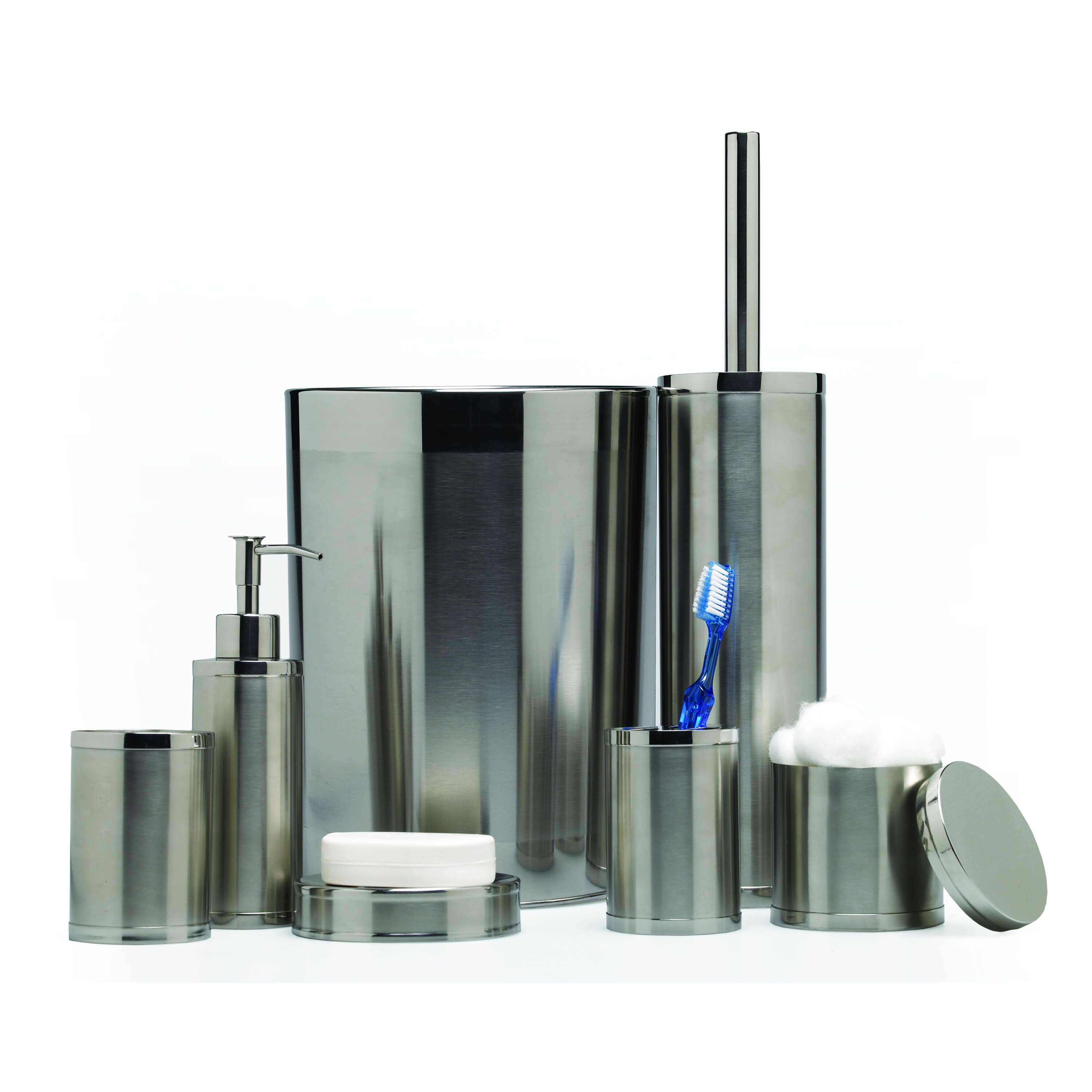 Shop Two-tone Stainless Steel Bath Accessories Set - Free Shipping On ...