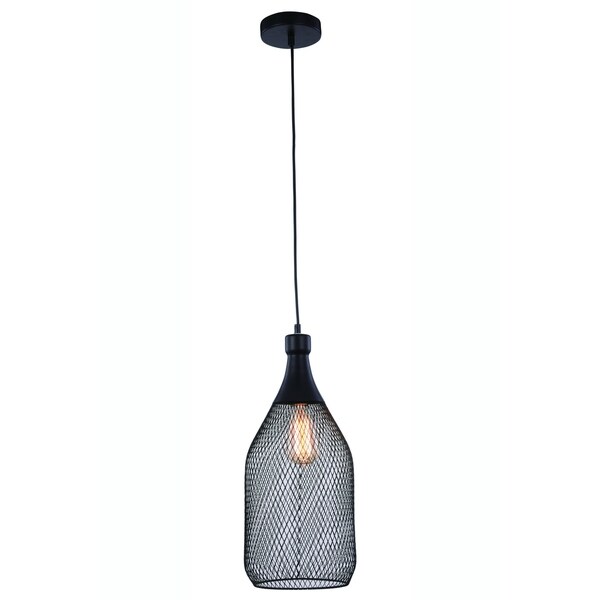 Elegant Lighting Brighton 7.5-inch Pendant Lamp with Black Finish
