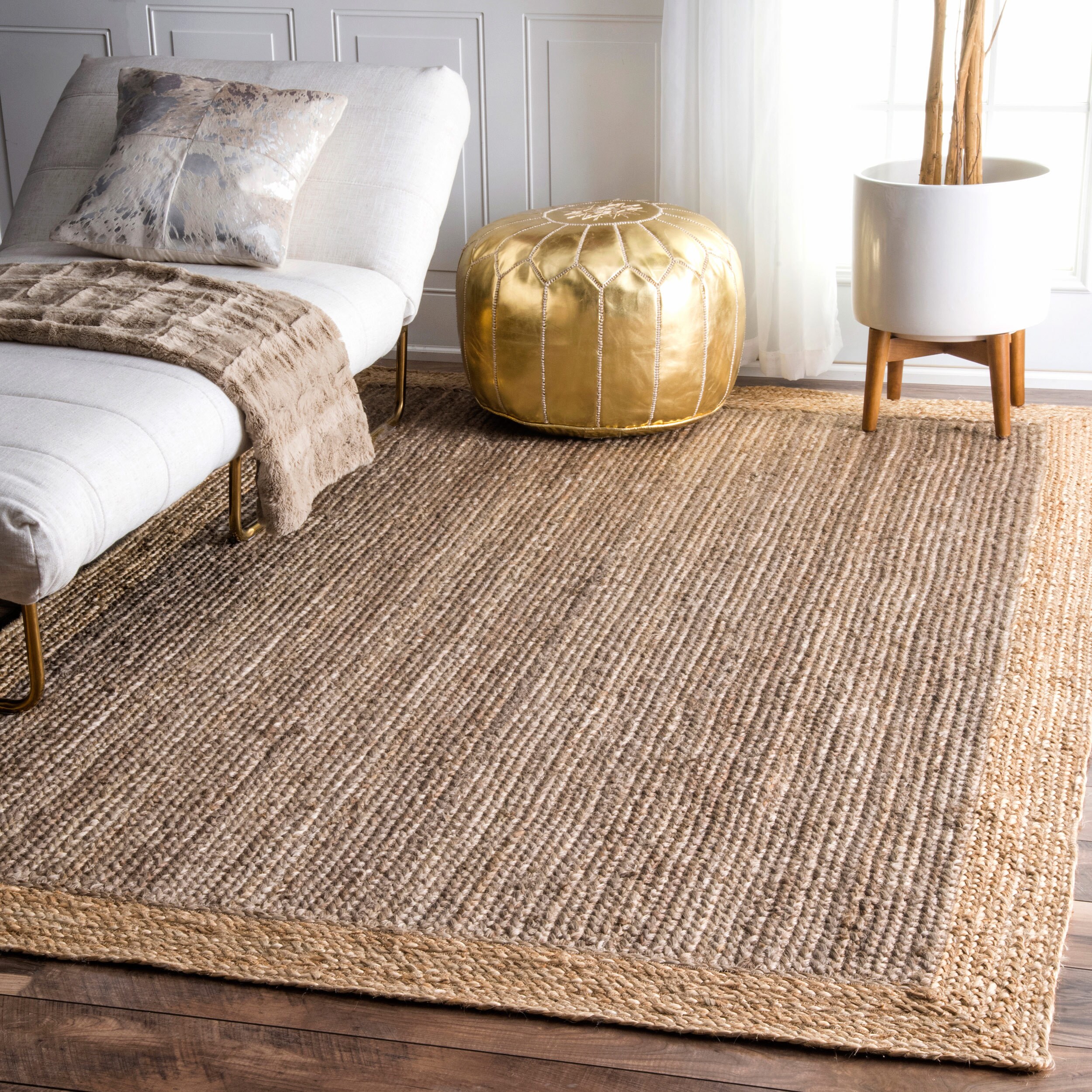The Gray Barn Cinch Buckle Braided Reversible Border Grey Jute The Gray Barn Cinch Buckle Braided Reversible Border Grey Jute Area Rug 8 X27