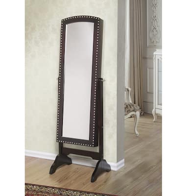 Abby Jewelry Armoire Cheval Mirror - Espresso