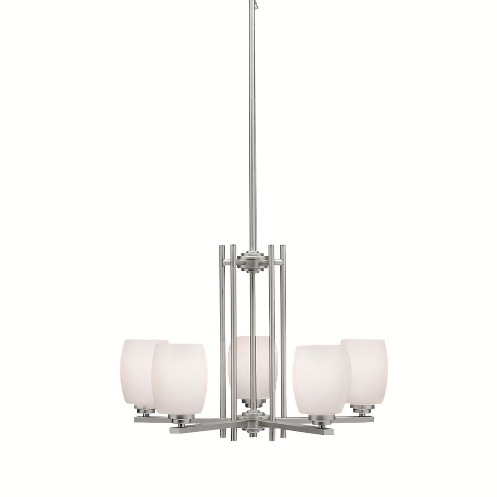 Kichler Lighting Eileen Collection 5-light Brushed Nickel Chandelier - Chandeliers For Bedrooms by Overstock.com