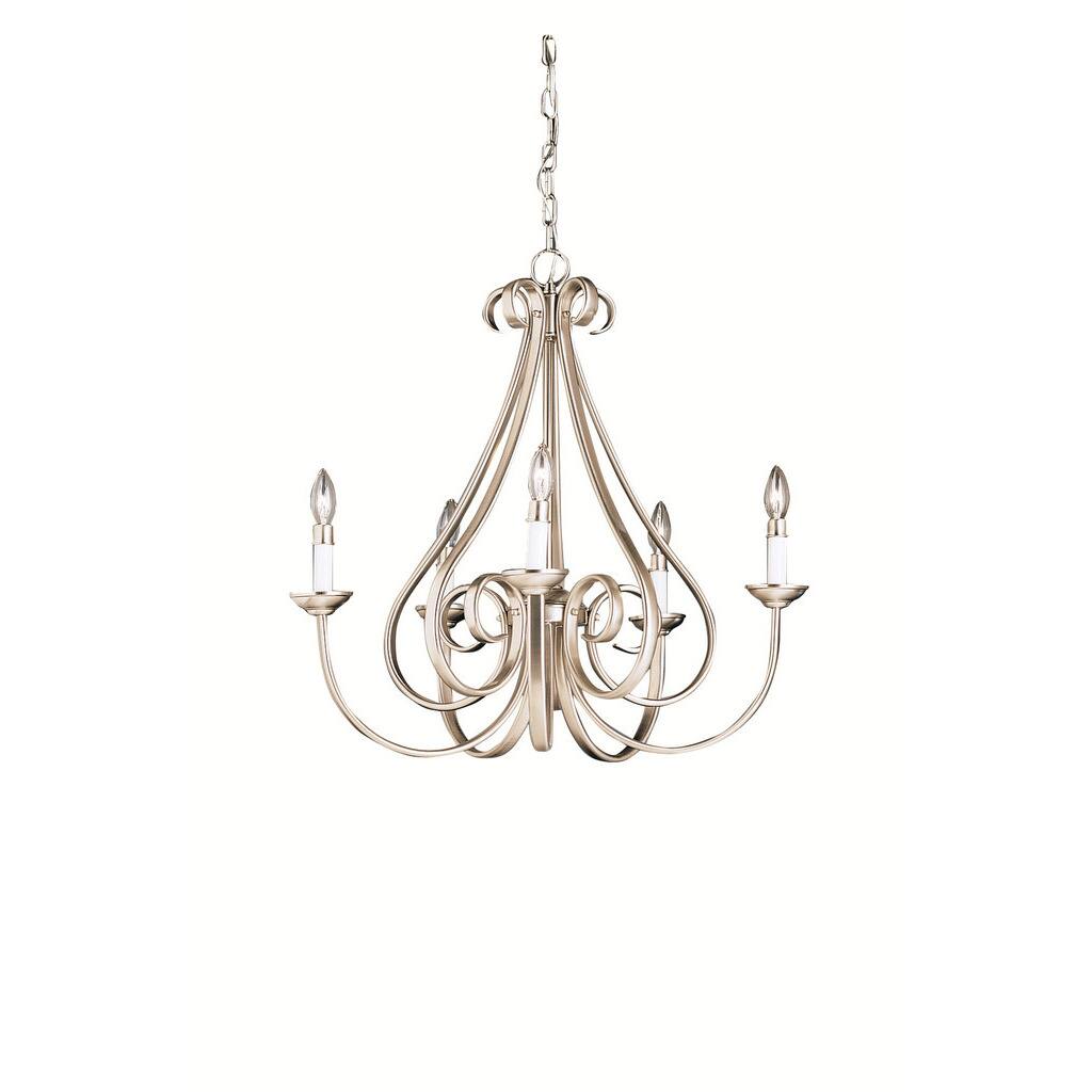 Copper Grove Rocklea 5-light Brushed Nickel Chandelier - Chandeliers For Bedrooms by Overstock.com