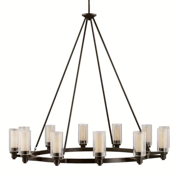slide 1 of 1, Kichler Lighting Circolo Collection 12-light Olde Bronze Chandelier