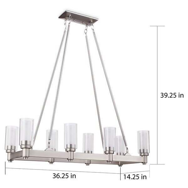 Kichler Lighting Circolo Collection 8-light Brushed Nickel Linear