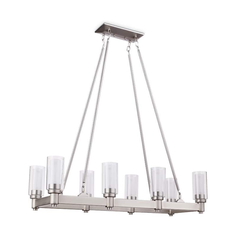 Kichler Lighting Circolo Collection 8-light Brushed Nickel Linear ...