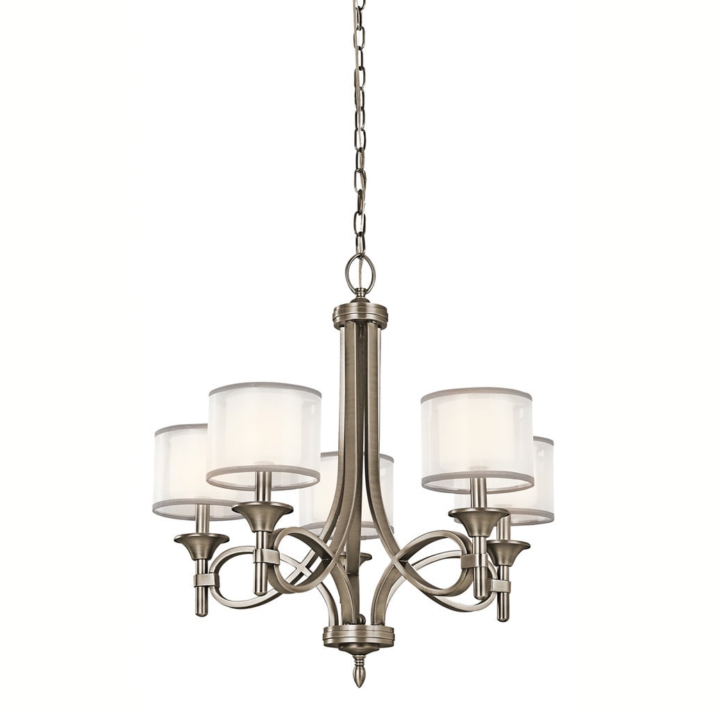 Kichler Lighting Lacey Collection 5-light Antique Pewter Chandelier - Chandeliers For Bedrooms by Overstock.com