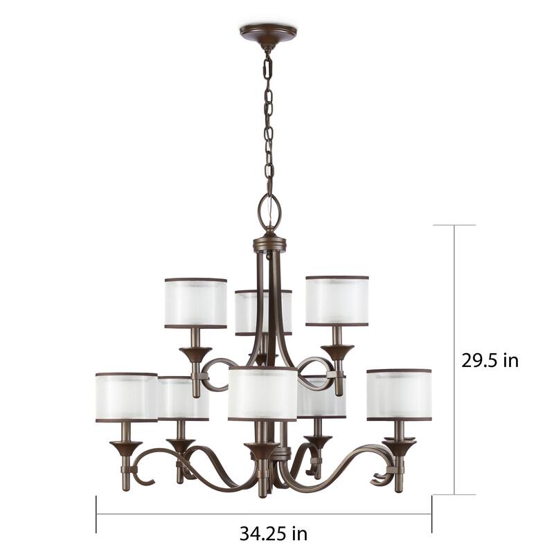 Kichler Lighting Lacey Collection 9-light Mission Bronze 2-tier Chandelier