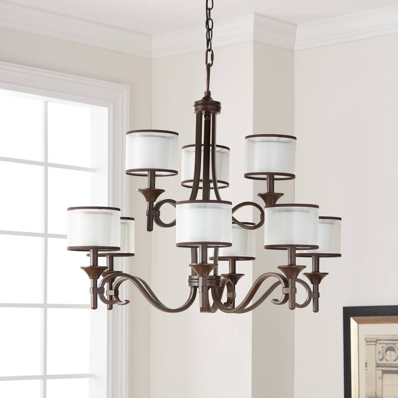 Kichler Lighting Lacey Collection 9-light Mission Bronze 2-tier Chandelier