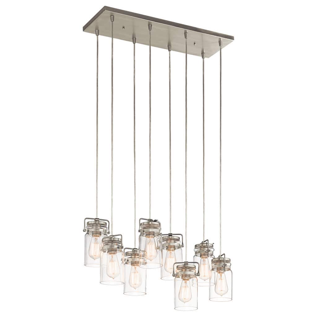 Kichler Lighting Brinley Collection 8-light Brushed Nickel Linear Chandelier