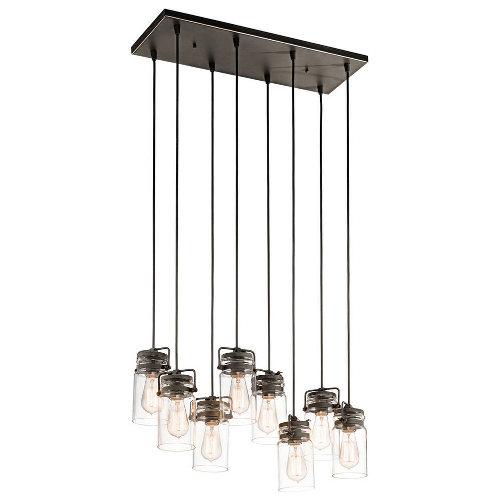 Kichler Lighting Brinley Collection 8-light Olde Bronze Linear Chandelier