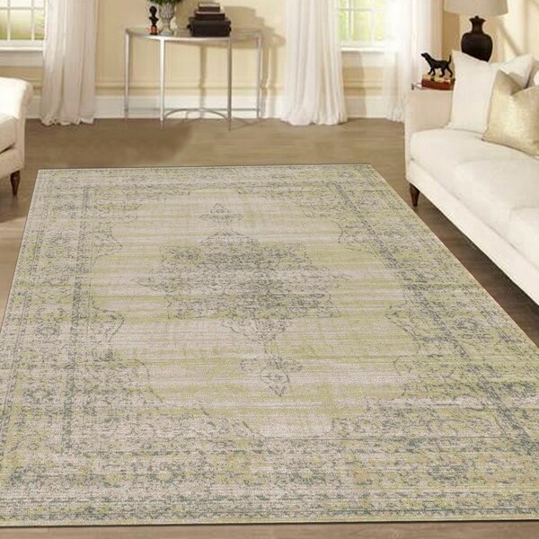 Admire Home Living Corina Medallion Area rug (7'10 x 10'6) - 7'10 x 10'6