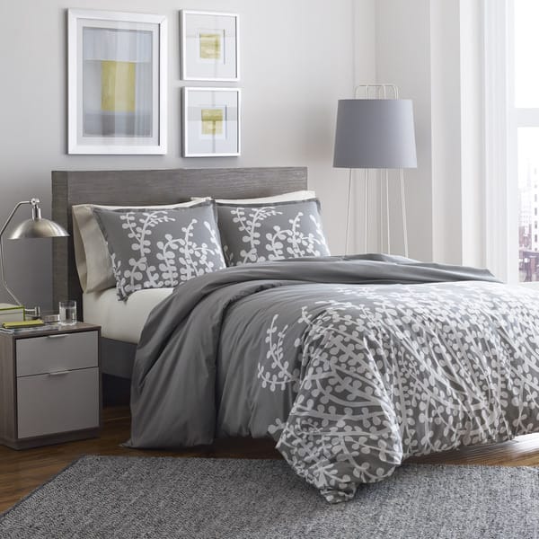 Shop The Gray Barn Rankin Gray Branches Printed 3 Piece Duvet