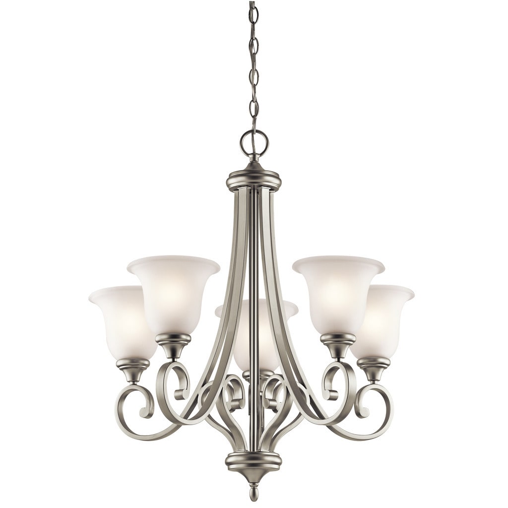 Gracewood Hollow Feraoun Collection 5-light Brushed Nickel Chandelier - Chandeliers For Bedrooms by Overstock.com