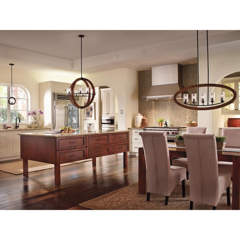 Kichler Lighting Grand Bank Collection 8-light Auburn Stain Chandelier