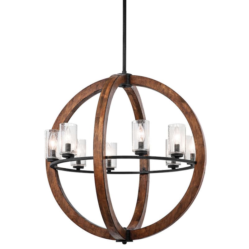 Kichler Lighting Grand Bank Collection 8-light Auburn Stain Chandelier