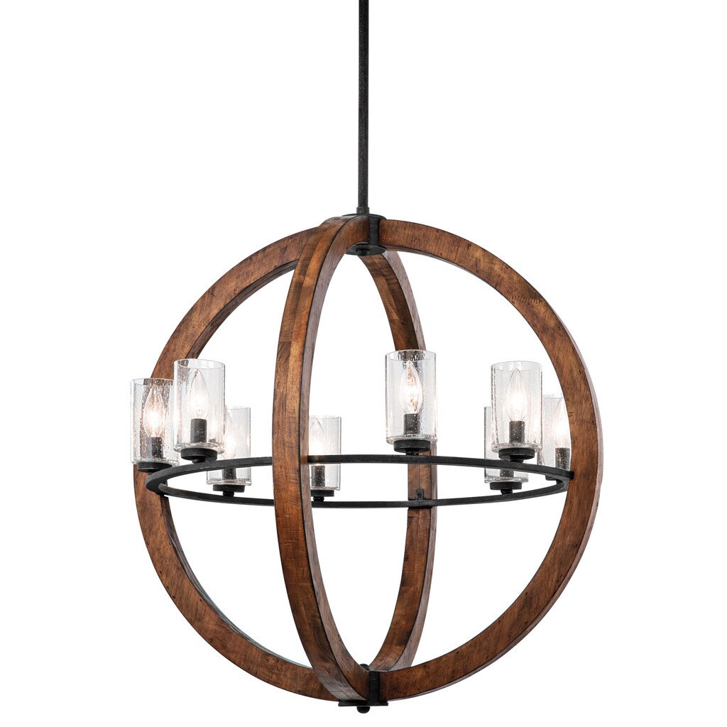 Kichler Lighting Grand Bank Collection 8-light Auburn Stain Chandelier - Chandeliers For Bedrooms by Overstock.com