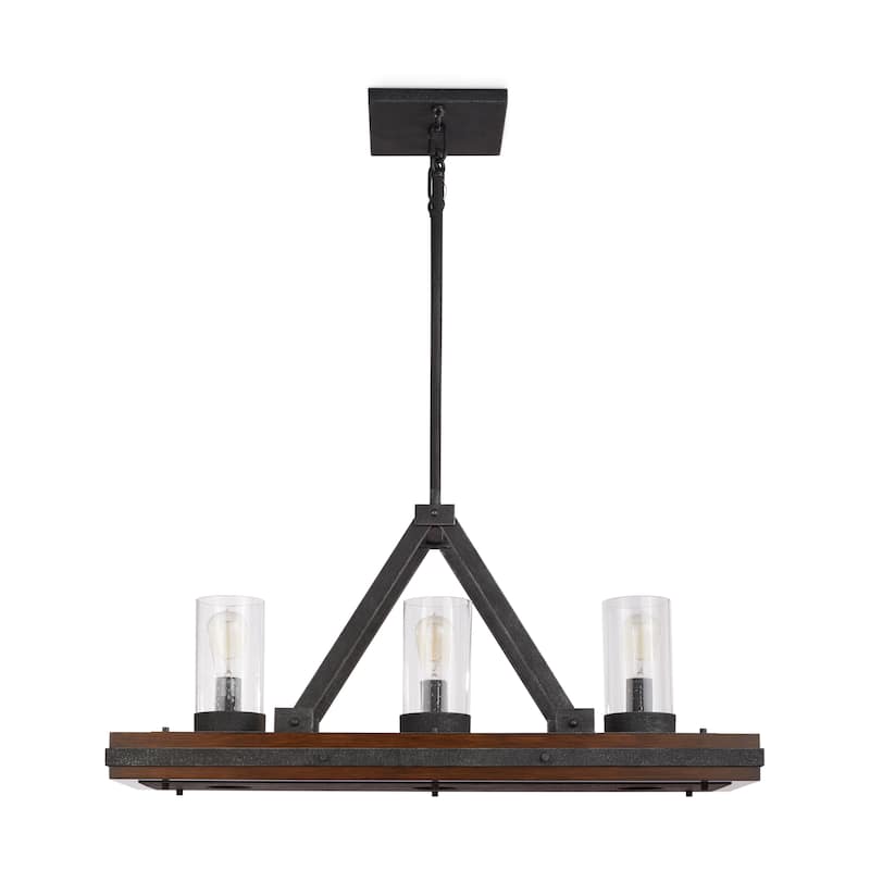 Kichler Lighting Colerne 3-light Auburn Stain Linear Chandelier