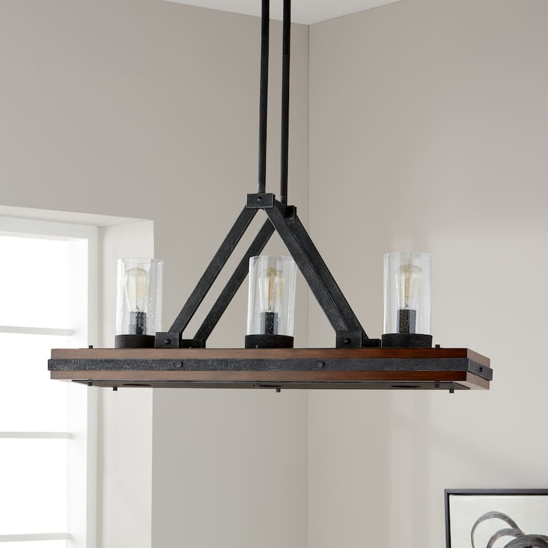 Kichler Lighting Colerne 3-light Auburn Stain Linear Chandelier