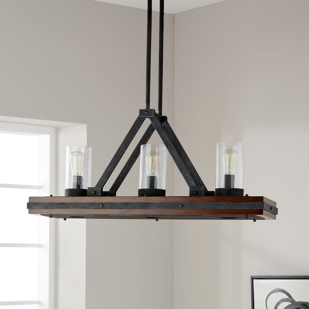 Kichler Lighting Colerne 3-light Auburn Stain Linear Chandelier