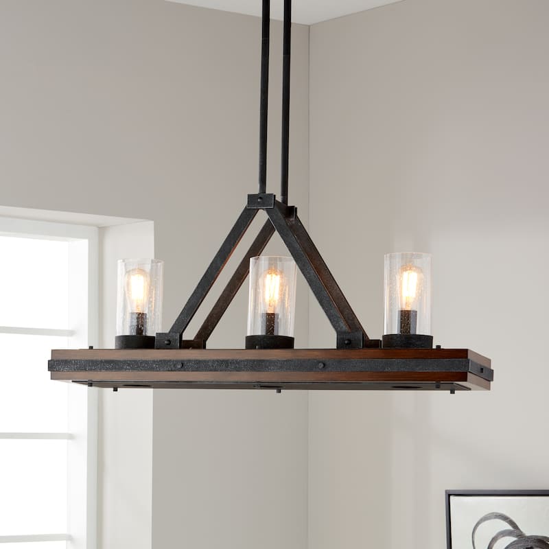 Kichler Lighting Colerne 3-light Auburn Stain Linear Chandelier