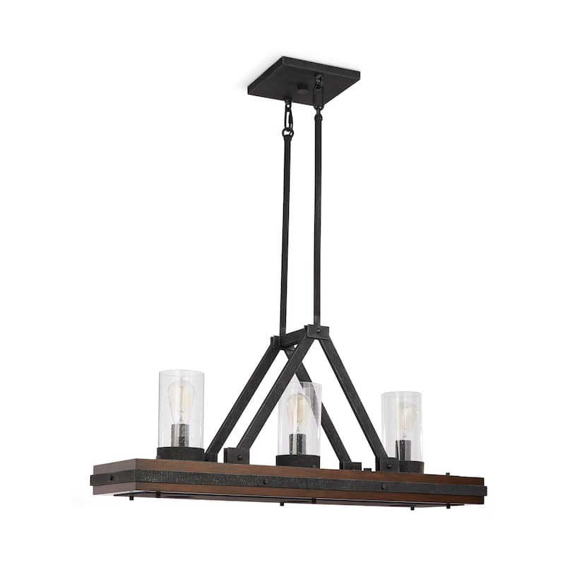 Kichler Lighting Colerne 3-light Auburn Stain Linear Chandelier