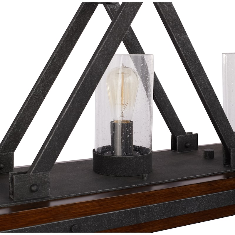 Kichler Lighting Colerne 3-light Auburn Stain Linear Chandelier