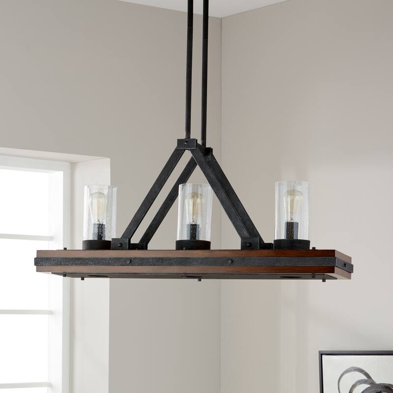 Kichler Lighting Colerne 3-light Auburn Stain Linear Chandelier