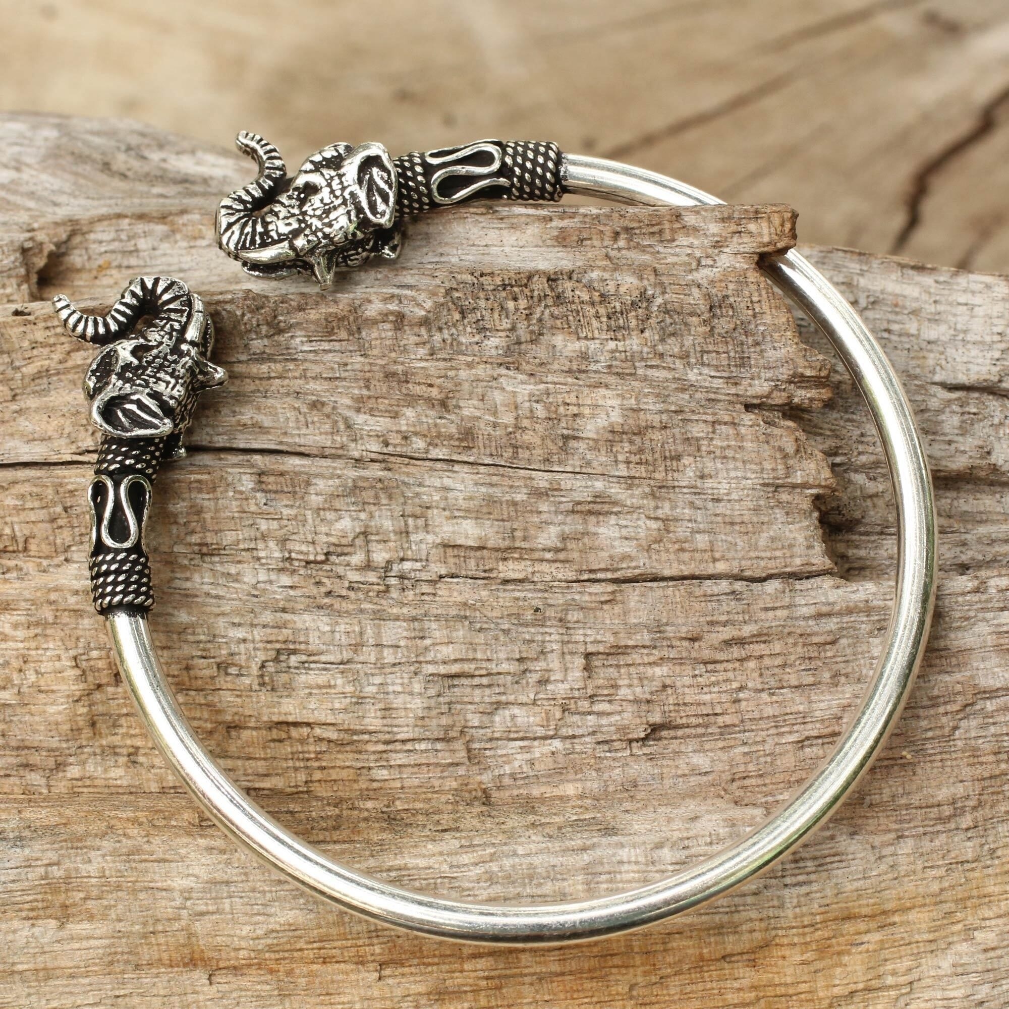 Shop Handmade Sterling Silver Cheerful Elephant Bracelet
