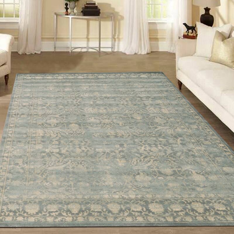 Admire Home Living Corina Traditional Oriental Distressed Vintage Pattern Area Rug - 5'3" x 7'3"/Surplus - Grey