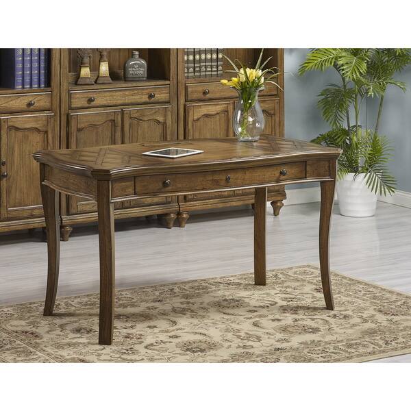 Shop Budapest Traditional Honey Maple Veneer Wood Glass Writing