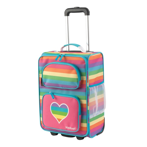 Kid Kraft Rainbow Polyester 18-inch Rolling Suitcase - Overstock - 11891046