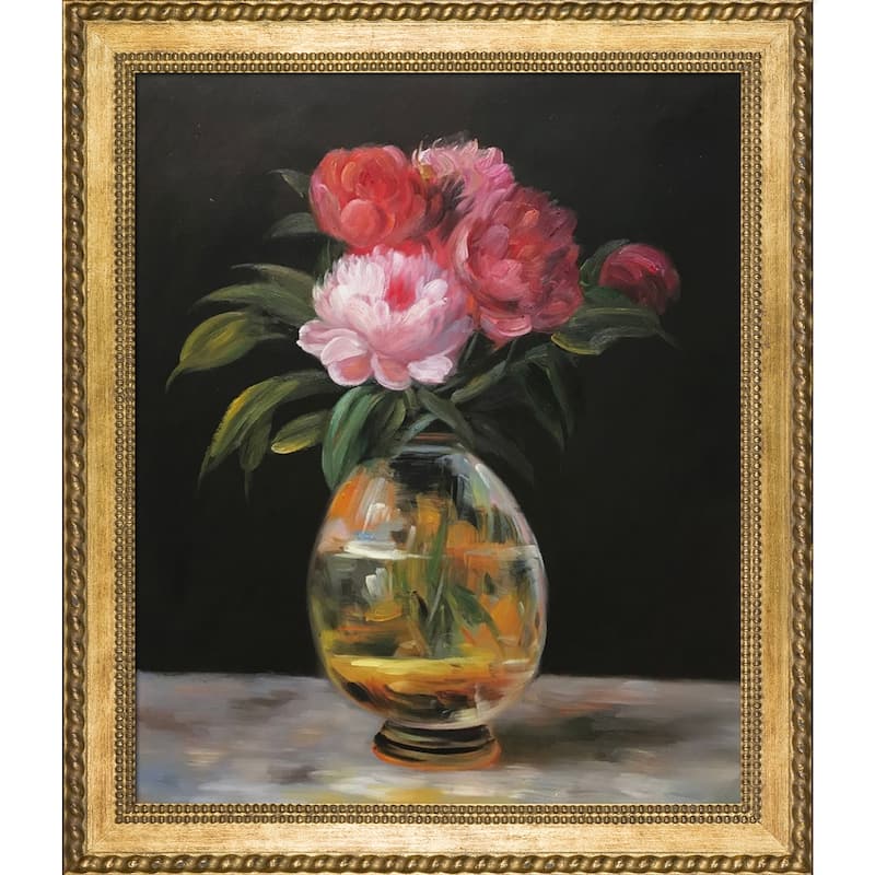 La Pastiche Edouard Manet 'Bouquet of Flowers' Hand Painted Framed ...