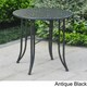 International Caravan Mandalay 30-inch Iron Patio Bistro Table - Thumbnail 1