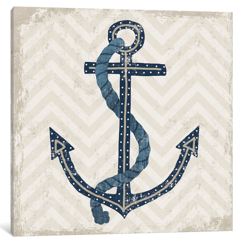 The Gray Barn Nautical Anchor Print by Michael Mullan Canvas