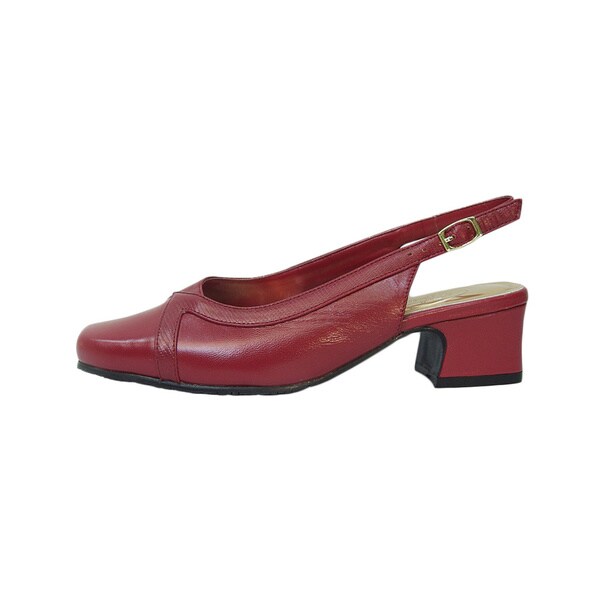 womens wide width red shoes