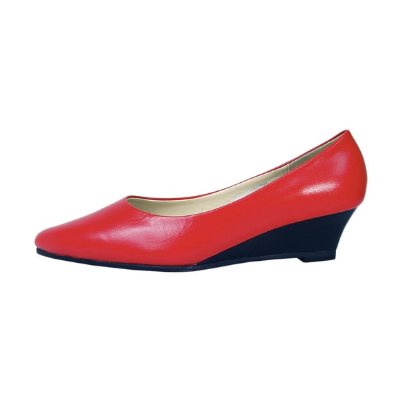 wide width red wedges
