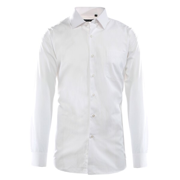 mens white long sleeve dress shirt