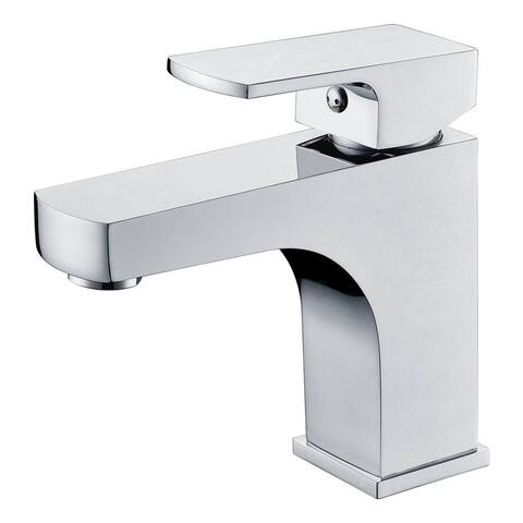 Lowa Style Stainless Steel Brushed Nickel Solid Brass Square Design Single-hole Lever Faucet - Silver