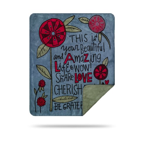 Denali Beautiful and Amazing Life By Sticks/ Sage Throw Blanket