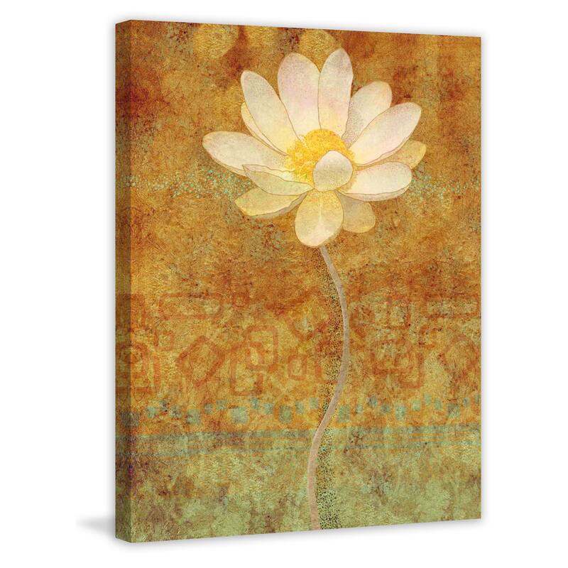Marmont Hill - White Lotus Print on Canvas - Multi-Color