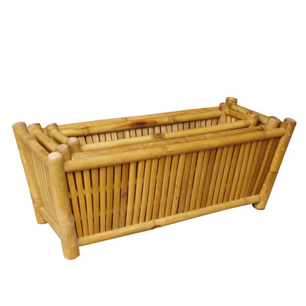 Shop Zew Handcrafted Outdoor Bamboo Planters (Pack of 3) Free