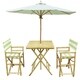 preview thumbnail 15 of 13, Zew Hand-crafted Bamboo 4-piece Square Patio Set