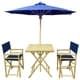 preview thumbnail 7 of 13, Zew Hand-crafted Bamboo 4-piece Square Patio Set Indigo