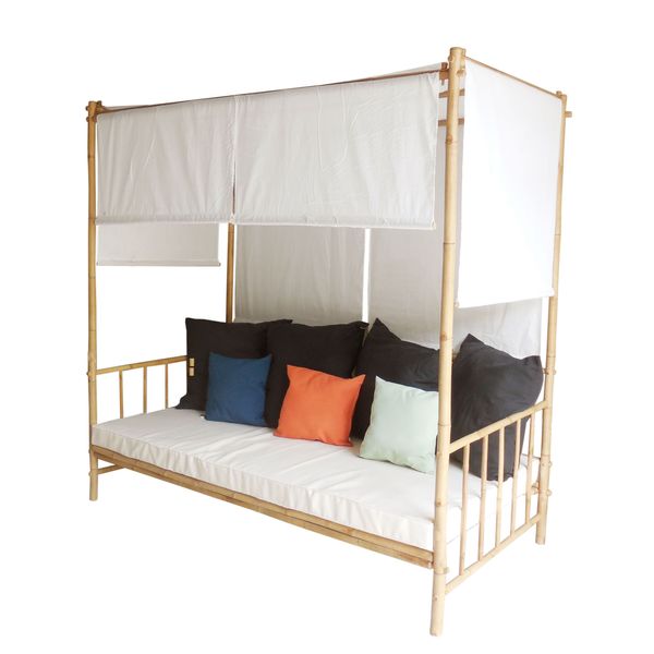 Zew Bamboo Polyester Blend Hand Crafted Daybed Free Shipping Zew Bamboo Polyester Blend Hand Crafted Daybed Free Shipping Today 11894007