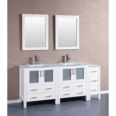 72" Bosconi AW230EWGU1S Double Vanity